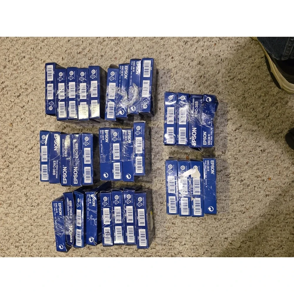 Lot Of 34 New Genuine Epson ERC-38 B  Ink Ribbons